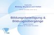 Fachreihe Bildung, Migration und Vielfalt Wiener Neustadt, 2012-12-12 Bildungsbeteiligung & Bildungsübergänge August Gächter Zentrum für Soziale Innovation.