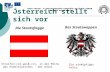 Österreich stellt sich vor Die Staatsflagge Das Staatswappen 3 Streifen:rot-weiβ-rot, in der Mitte das Hoheitszeichen – der Adler Ein einköpfiger Adler.