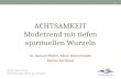 ACHTSAMKEIT Modetrend mit tiefen spirituellen Wurzeln Dr. Samuel Pfeifer, Klinik Sonnenhalde Riehen bei Basel 1.