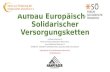 Aufbau Europäischer Solidarischer Versorgungsketten Hanffaser Uckermark eG Verein zur Förderung Solidarischer Ökonomie e.V. Forum Solidarische Ökonomie.