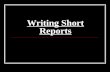 Writing Short Reports