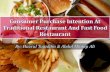 Consumer Purchase Intention at Traditional Restaurant and Fast