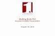 Sterling Bank Investor-Creditor Presentation - August 4, 2010