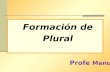 Click aqui! Formación de Plural Profe Manu. Si la palabra termina en vocal átona o E tónico, se agrega “S” SINGULAR+ terminación de plural= PLURAL blanco.
