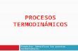 PROCESOS TERMODINÁMICOS Propósito: Identificar los procesos termodinámicos.