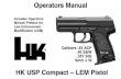 H&K USP Compact-LEM Semi-automatic Pistol Manual