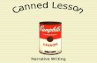 Canned Lesson Narrative