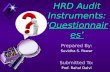 HRD Audit Instruments Questionnaire