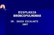 DISPLASIA BRONCOPULMONAR DR. DARIO ESCALANTE 2007.