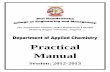 Applied Chemistry Practical Manual Session 12-13