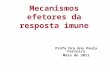 Mecanismos efetores da resposta imune Profa Dra Ana Paula Ferreira Maio de 2011.