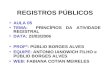 REGISTROS PÚBLICOS AULA 05 TEMA: PRINCÍPIOS DA ATIVIDADE REGISTRAL DATA: 23/03/2006 PROFº: PÚBLIO BORGES ALVES EQUIPE: ANTONIO IANOWICH FILHO e PÚBLIO.