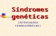 Síndromes genéticas (Alterações cromossômicas). A maioria das síndromes genéticas são causadas por: ANEUPLOIDIAS Alterações no número de cromossomos encontrados.