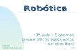 Robótica 08-08-2000 Copyright 2000, Jorge Lagoa 8ª aula - Sistemas pneumáticos (esquemas de circuitos)