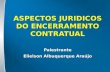 ASPECTOS JURIDICOS DO ENCERRAMENTO CONTRATUAL Palestrante Elielson Albuquerque Araújo Palestrante.