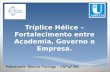 Tríplice Hélice – Fortalecimento entre Academia, Governo e Empresa. Palestrante: Marcos Formiga – CNPq/UNB.