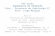 PUC Goiás ENGENHARIA DE PRODUÇÃO Disc.: Processos de Fabricação II Prof. Jorge Marques Aula 15 Processos de Conformação Mecânica Layout de corte – puncionamento.