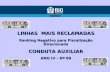 LINHAS MAIS RECLAMADAS Ranking Negativo para Fiscalização Direcionada CONDUTA AUXILIAR ANO IV – Nº 09.