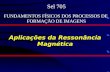 Aplicações da Ressonância Magnética Sel 705 FUNDAMENTOS FÍSICOS DOS PROCESSOS DE FORMAÇÃO DE IMAGENS.