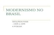MODERNISMO NO BRASIL SEGUNDA FASE - 1930 a 1945 A POESIA.