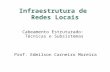 Infraestrutura de Redes Locais Prof. Edmilson Carneiro Moreira Cabeamento Estruturado: Técnicas e Subsistemas.