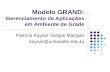 Modelo GRAND: Gerenciamento de Aplicações em Ambiente de Grade Patrícia Kayser Vargas Mangan kayser@unilasalle.edu.br.