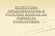 ESTRUTURA ORGANIZACIONAL E FUNÇÕES BÁSICAS DA FARMÁCIA COMUNITÁRIA.