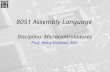 8051 Assembly Language Disciplina: Microcontroladores Prof. Remy Eskinazi, MSc.