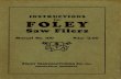 Foley Saw Filers Instruction Manual No 100