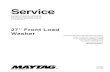 Maytag 27” Front Load Washer Service Repair Manual