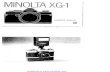 Minolta XG-1 Owners Manual