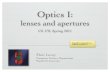 Optics I: lenses and apertures