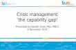 Crisis management - the capability gap