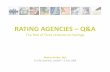 Rating Agencies - Q&A