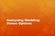 Analyzing Wedding Venue Options