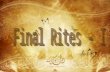 Final Rites in Islam - I