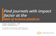 How to find journals with Impact Factor