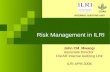 Risk management in ILRI