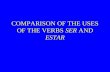 COMPARISON OF THE USES OF THE VERBS SER AND ESTAR.