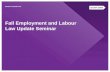 Fall 2013 Employment and Labour Law Update Seminar