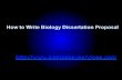 How to write biology dissertation proposal