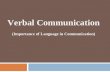 Importance of Language in Communication