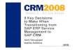 8 Key Decisions Transition ERP SM SAP CRM