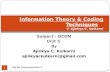 Information Theory & Coding Techniques-DCom