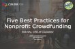 Five Best Practices for Nonprofit Crowdfunding