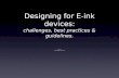 Designing for E-ink devices