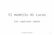 R.Capolupo_Appunti1 Il modello di Lucas Con capitale umano.