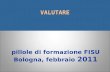 VALUTARE VALUTARE pillole di formazione FISU Bologna, febbraio 2011.