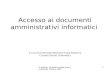 E-privacy: controllo sociale e tecnocontrollo. Firenze 2007 1 Accesso ai documenti amministrativi informatici a cura di Francesca Romana Fuxa Sadurny Circolo.