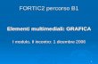 1 FORTIC2 percorso B1 Elementi multimediali: GRAFICA I modulo, II incontro: 1 dicembre 2006.